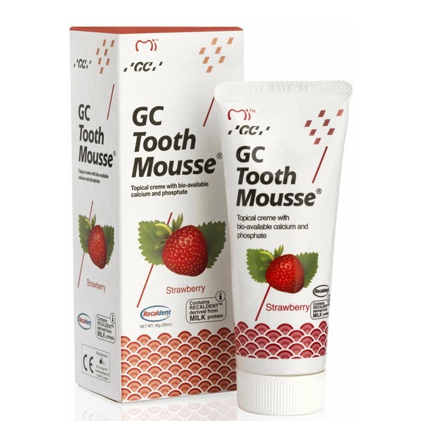 GC Tooth Mousse Strawberry – Remineralizing Tooth Mousse for Sensitivity & Cavity Prevention (40g)