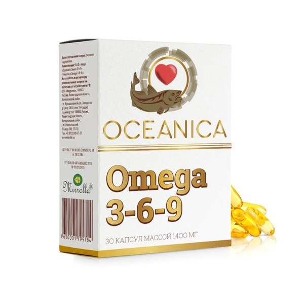 Oceanica Omega 3-6-9: 30 x 1400mg Capsules