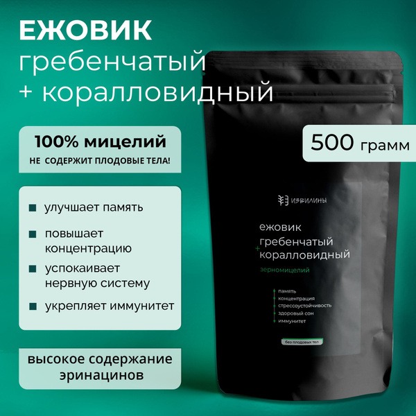 Lion's Mane & Coral Mushroom Powder - 500g Brain Boosting Mycelium