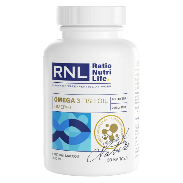 RNL Omega-3 600mg EPA / 240mg DHA (60 Capsules)