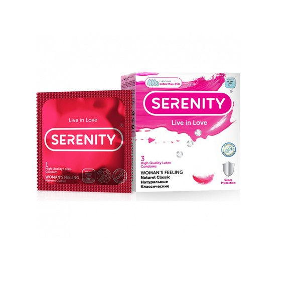 Serenity Natural Latex Condoms for Women: 3-Pack Classic
