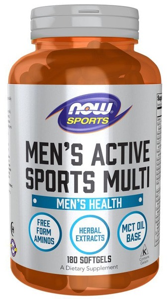 Now Men's Active Sports Multivitamin: Testosterone Support & Peak Performance
