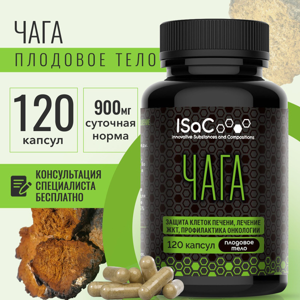 Chaga Mushroom Supplement: 120 Capsules (300mg) for Improved Health