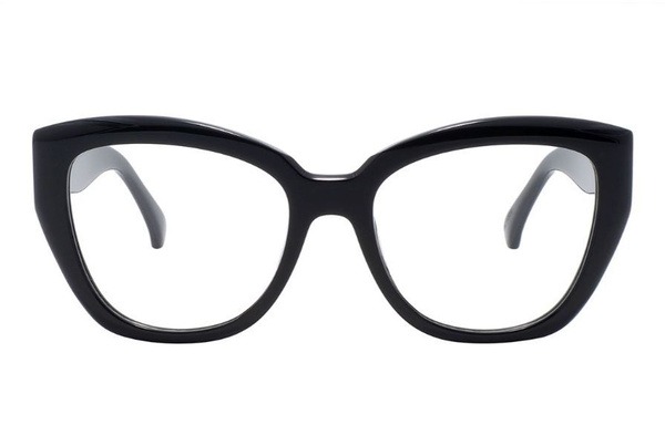 MaxMara MM5134 Women's Black Trapezoid Eyeglass Frames