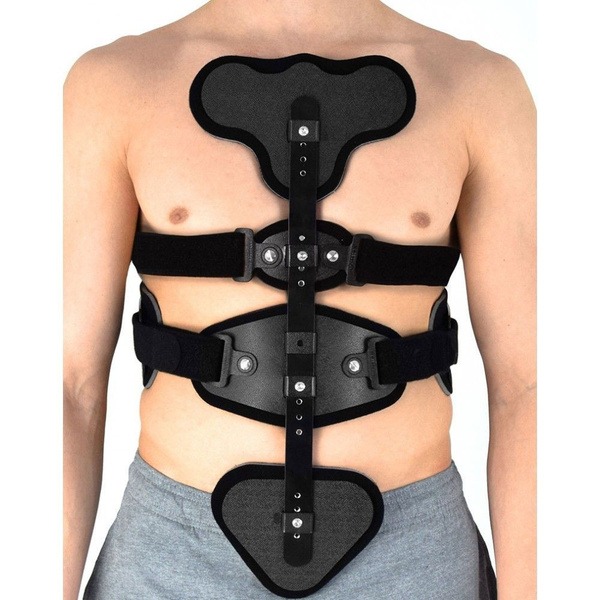 Reh4Mat Spinefit MS-T-02 TLSO Back Brace: Medium, Reinforced Orthopedic Modular Support