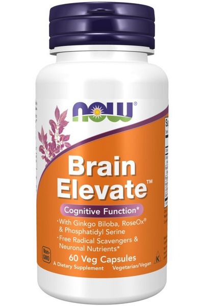 Now Brain Elevate: 60 Veggie Caps for Memory, Focus & Cognitive Function