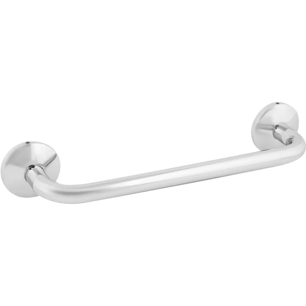 Silver Steel Bathroom Grab Bar (1-Piece)