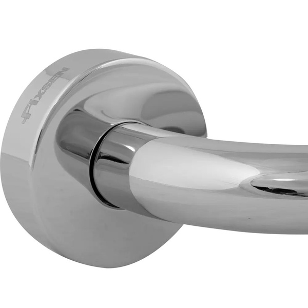 Silver Steel Bathroom Grab Bar (1-Piece)