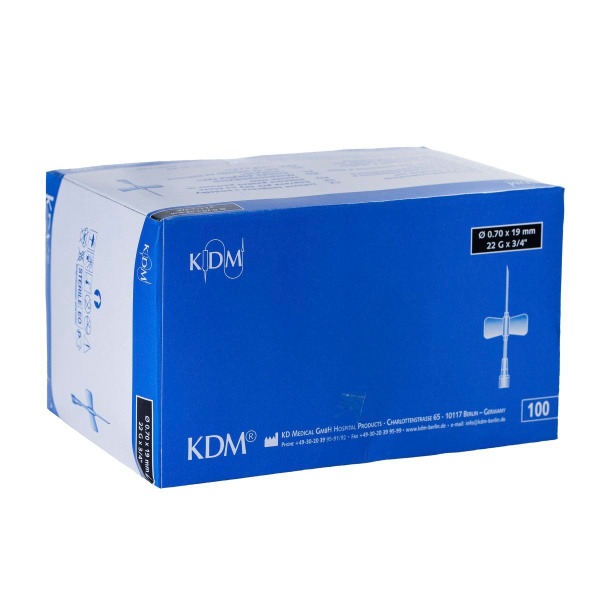 KD-Fly 22G Butterfly Needles (0.7x19mm) - 50 Pack