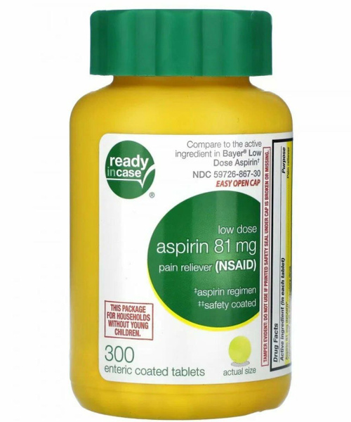 Life Extension Aspirin 81mg - 300 Tablets