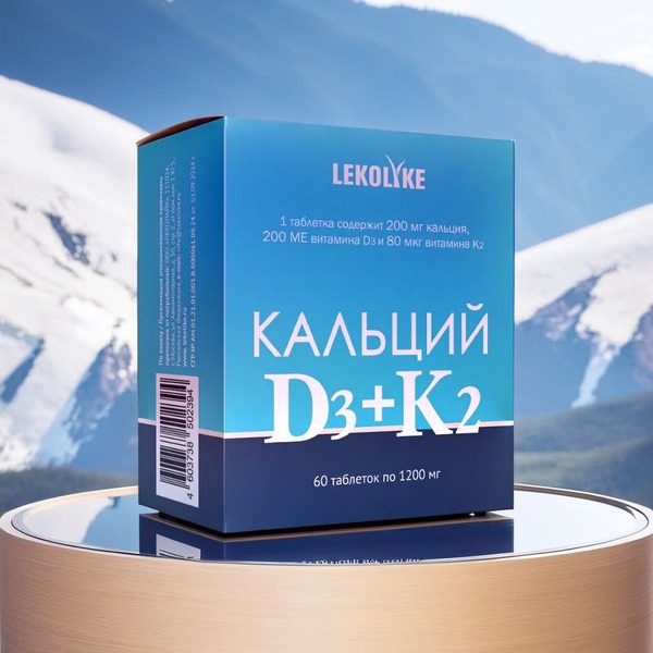 Calcium D3 & K2 Citrate: 60 Tablets