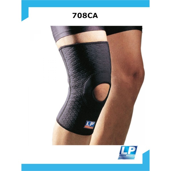 Neoprene Knee Brace with Open Patella - LP EXTREME 708CA XL Black