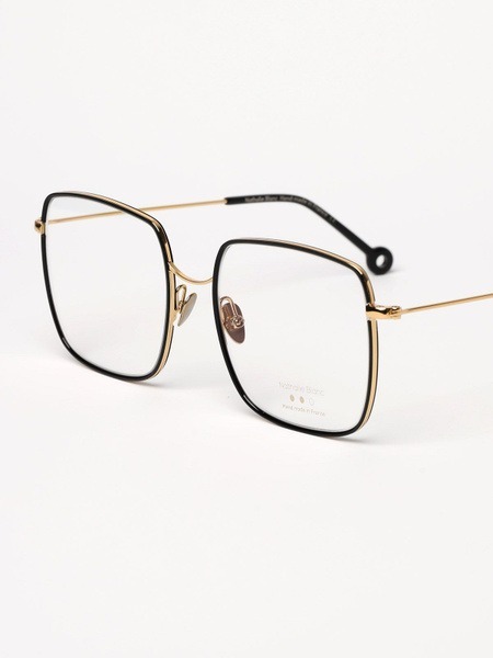 Nathalie Blanc Josephine Gold & Black Eyeglass Frames