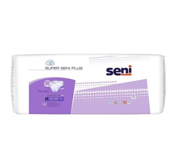 Seni Super Plus Small Adult Diapers, 30 Count