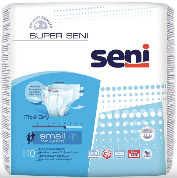 Seni Super Small Adult Diapers, 10 Count