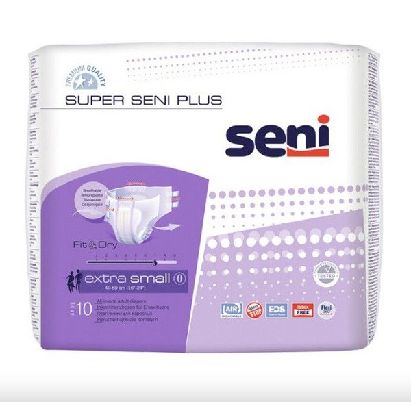 Seni Super Plus Extra Small Adult Diapers (10 Count)