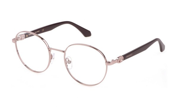 TWINSET VTW011 Shiny Pink Roman Glasses Frame