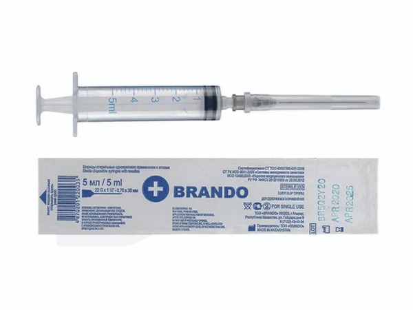 21 Pack 5ml Disposable Syringes with 22G Needles (0.7x38mm)