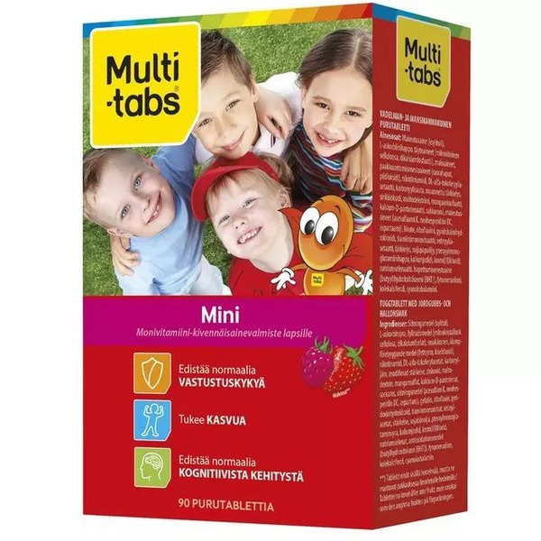 Kids' Multivitamin Gummies Raspberry & Strawberry (90 Count) - Finland