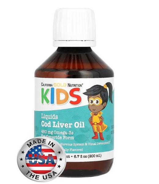 Norwegian Cod Liver Oil for Kids - Strawberry Flavor - 200ml