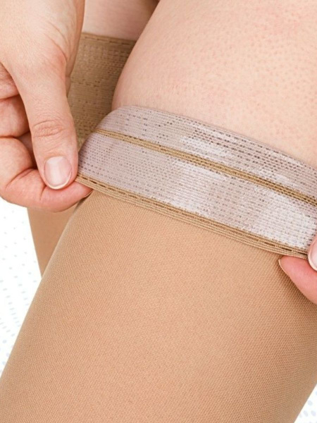 Beige Compression Stockings, Class 1, 1 Pair (ORTO)
