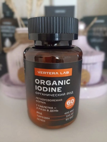 Vertera Organic Iodine: Supplement with Iodine, Selenium & Tyrosine