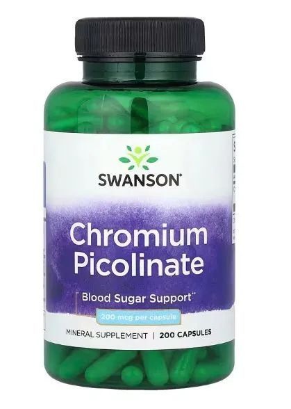 Swanson Chromium Picolinate 200 mcg: 200 Capsules for Weight Management