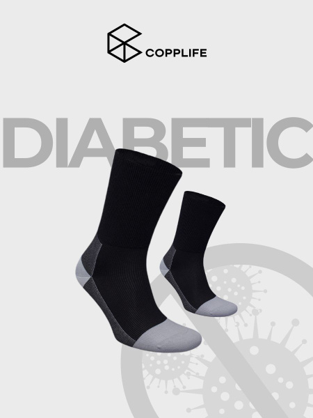 Antibacterial Medical Socks with Relaxed Cuff