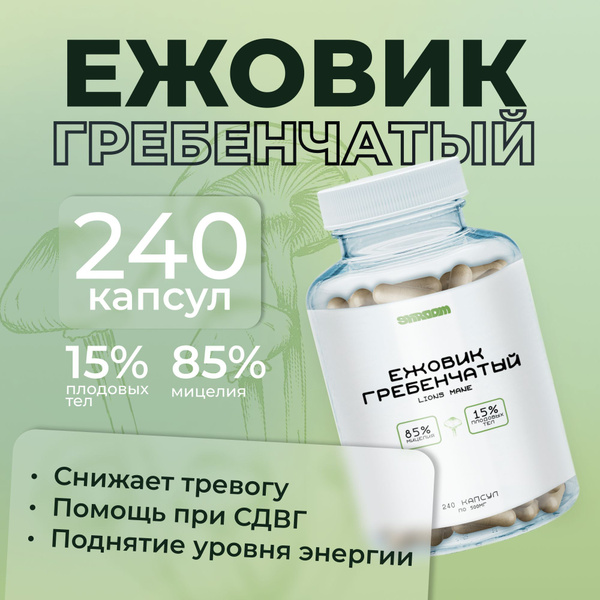 Lion's Mane Mycelium Capsules (240 x 500mg) - Nootropic Supplement