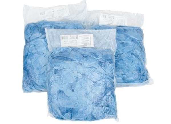 Blue Plastic Shoe Covers - Heavy Duty, Double-Elastic, 20 Micron (Bulk 3500 Pairs)