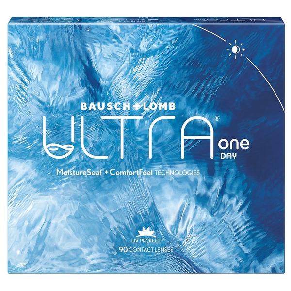 Bausch + Lomb Ultra One Day Contact Lenses (90 Pack, -3.00)