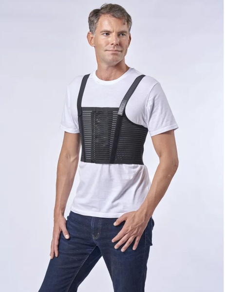 Men's Chest Support Bandage BGC-423 - Black, Large