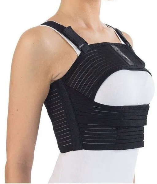 Women's Chest Support Bandage BGC-422 - Black, Medium