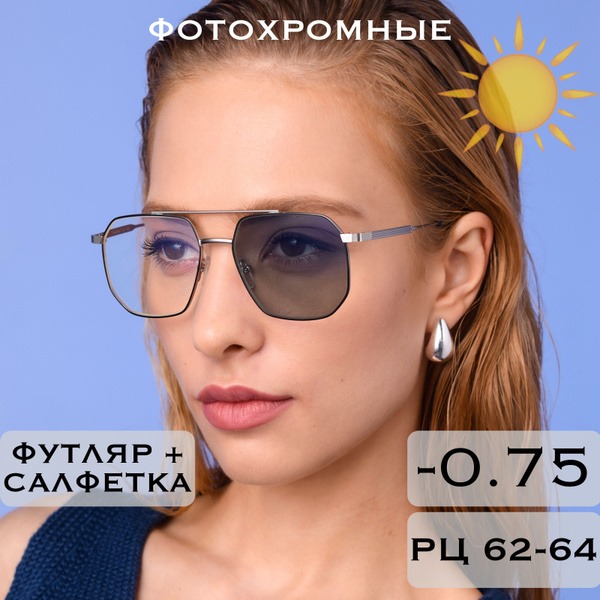 Photochromic Prescription Glasses (-0.75 Diopter)