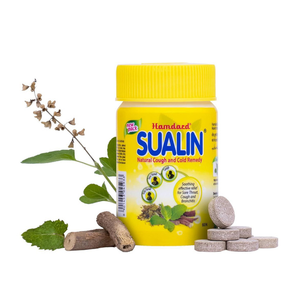 Hamdard Sualin Throat Tablets (60 x 1035mg)
