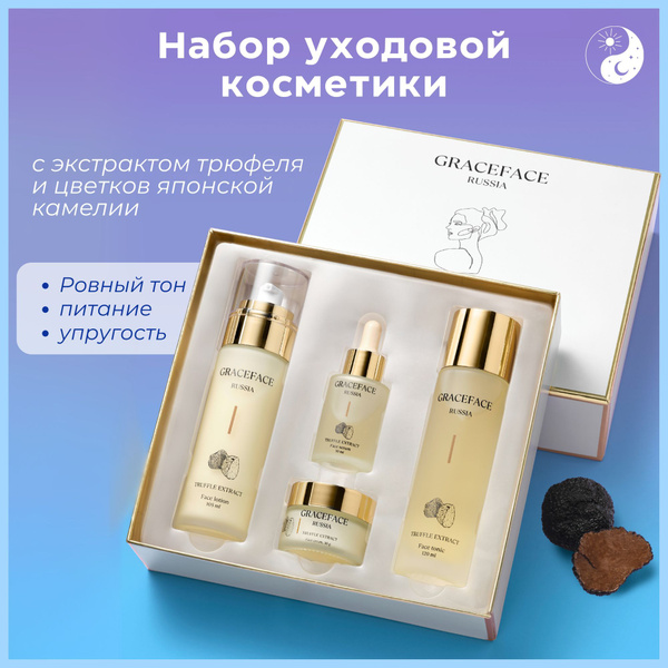 Truffle Face Care Set: Lotion, Toner, Cream, Serum