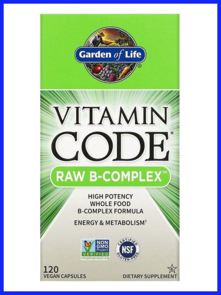 Garden of Life Vitamin Code Raw B-Complex Vegan Capsules (120 Count)