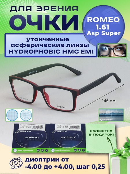 DACCHI 37255 Reading Glasses +1.50: Aspheric Lenses, Super Hydrophobic Coating