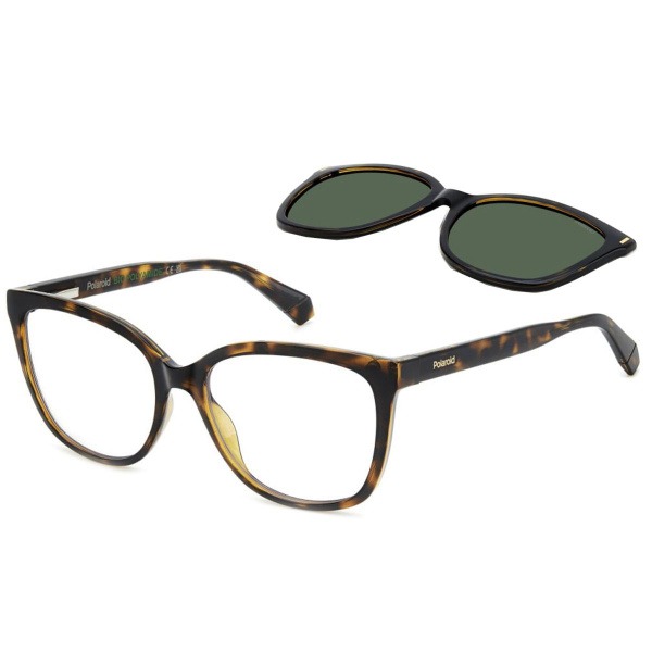 Polaroid PLD 6229/CS 086 Sunglasses with Clip-On Polarized Lenses