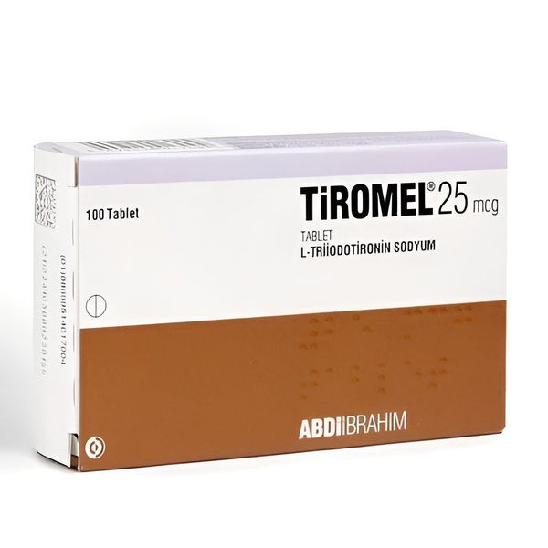 Tiromel T25 (100 Tablets) - Turkey: Authentic Thyroid Medication