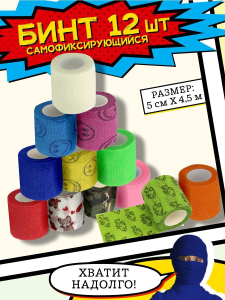 Self-Fixating Elastic Bandage Wrap