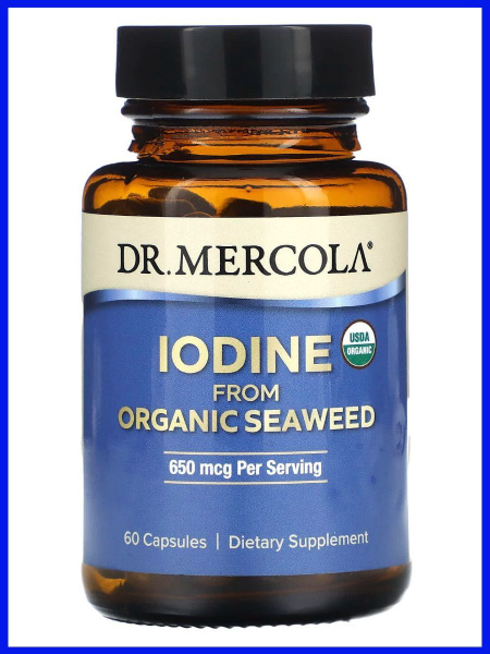 Dr. Mercola Kelp Iodine Supplement - 325mg, 60 Capsules