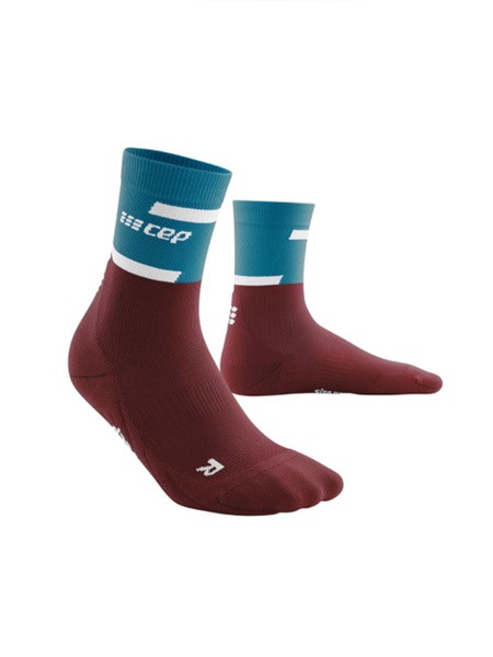 CEP Compression Socks: Burgundy & Teal, Class 2, Single Sock