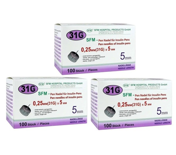 Insulin Pen Needles 5mm, 300 Count