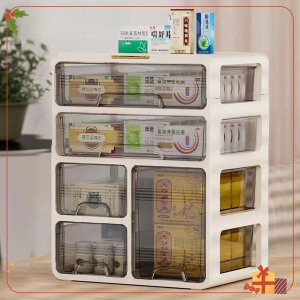 Medicine Organizer & Home First-Aid Kit: Plastic