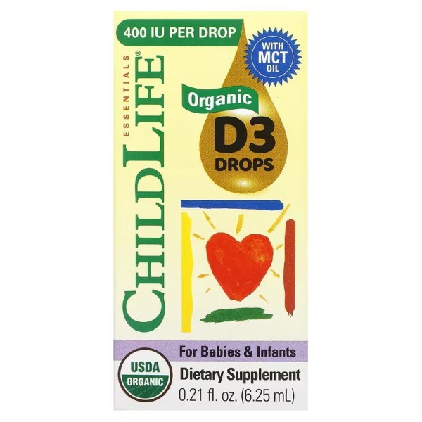 Baby & Child Organic Vitamin D3 Drops (6.25ml)