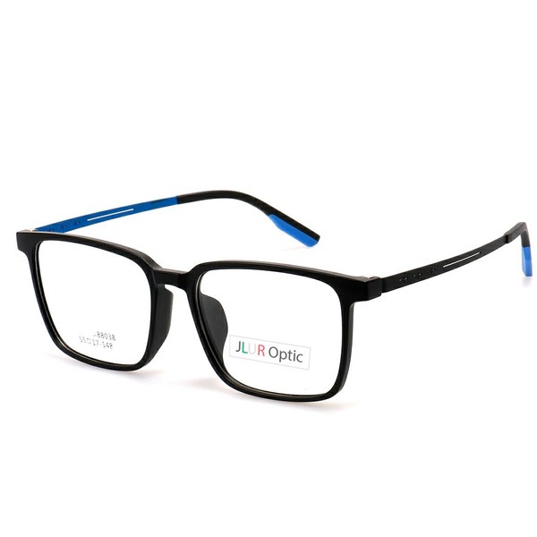 Men's Black Rectangular Plastic Eyeglass Frames - Jlur Optic 02022311