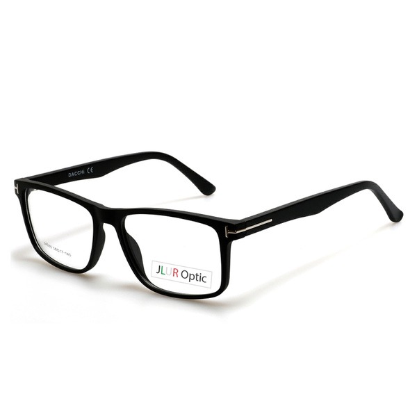 Men's Black Rectangle Plastic Eyeglass Frames - Jlur Optic 02024504