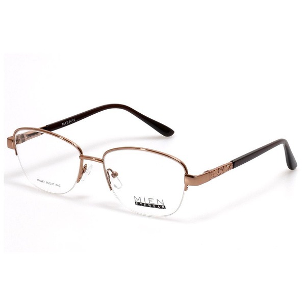 Women's Gold Metal Half-Rim Butterfly Sunglasses - Jlur Optic 02024299