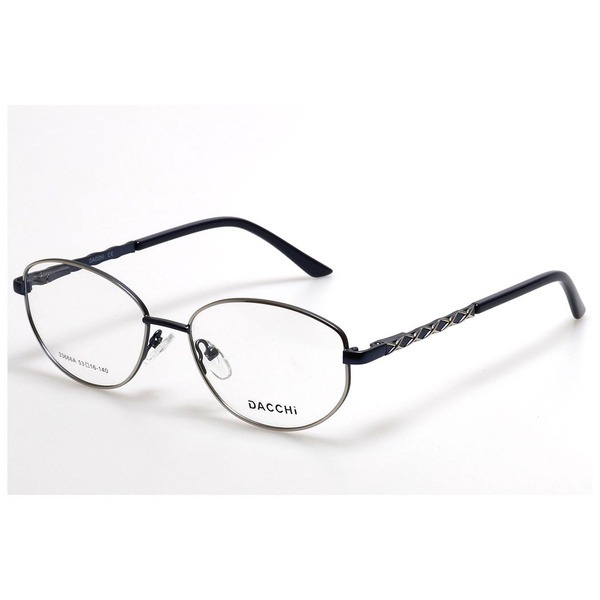 Women's Blue Metal Oval Eyeglass Frames - Jlur Optic 02024462